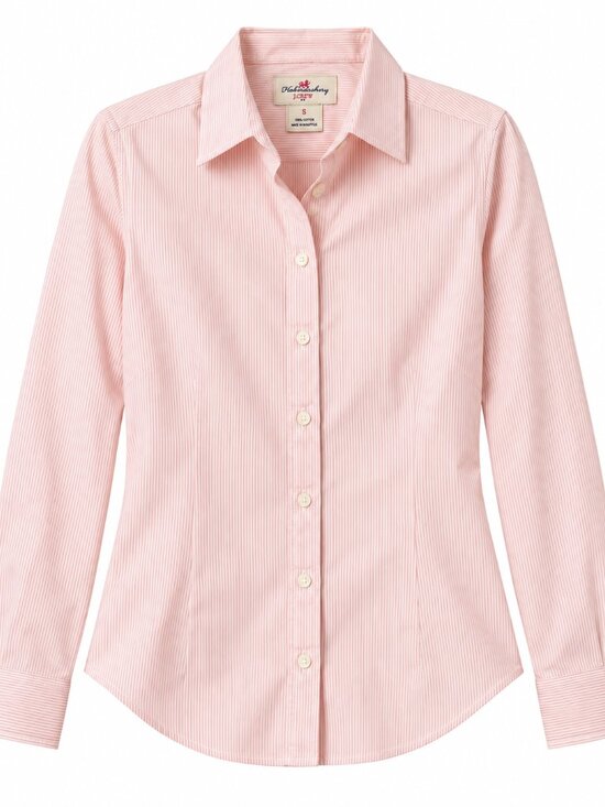 J. Crew Factory Tops - J.Crew Haberdashery Pink Pinstripe Cotton Button Down Shirt Small